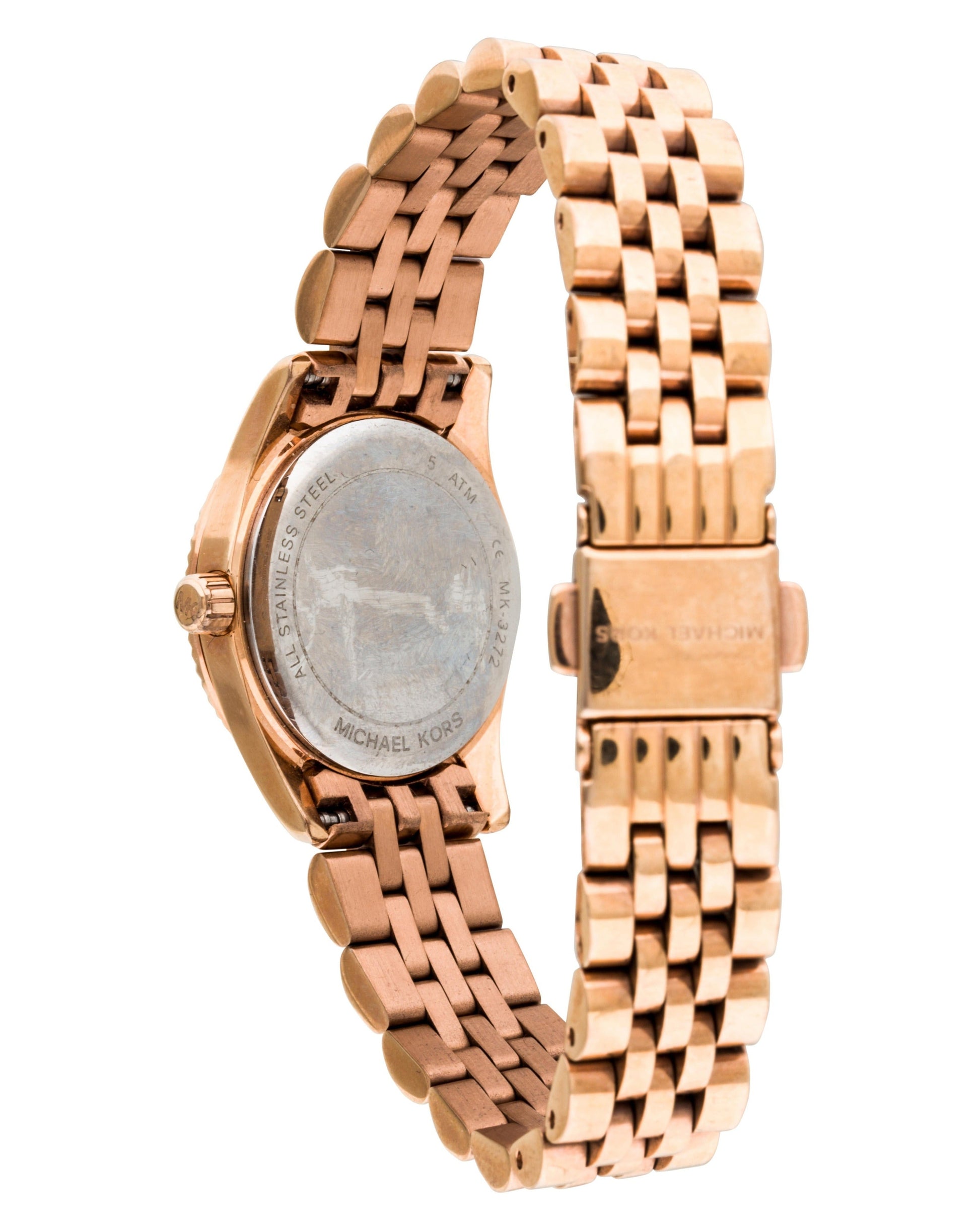  Shop Authentic Michael Kors Lexington Quartz Blue Dial Rose Gold Steel Strap Watch For Women - MK3272 - Luxxuri