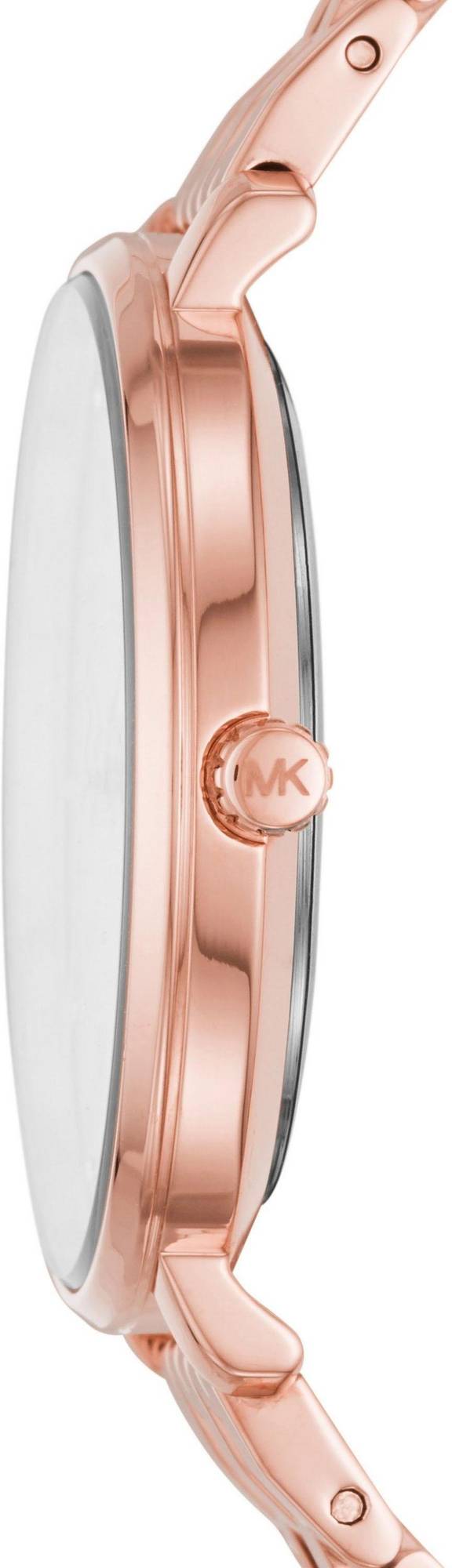  Shop Authentic Michael Kors Charley Three-Hand Analog Rose Gold Dial Rose Gold Steel Strap Watch for Women - MK4400 - Luxxuri
