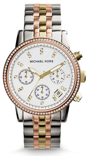  Shop Authentic Michael Kors Ritz White Dial Two Tone Steel Strap Watch for Women - MK5650 - Luxxuri