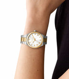  Shop Authentic Michael Kors Lennox Three-Hand White Dial Two Tone Steel Strap Watch for Women - MK7464 - Luxxuri