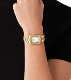  Shop Authentic Michael Kors Emery Three-Hand Crystals Silver Dial Gold Steel Strap Watch for Women - MK4640 - Luxxuri