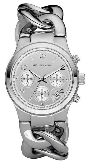  Shop Authentic Michael Kors Runway Twist Silver Dial Silver Stainless Steel Strap Watch for Women - MK3149 - Luxxuri