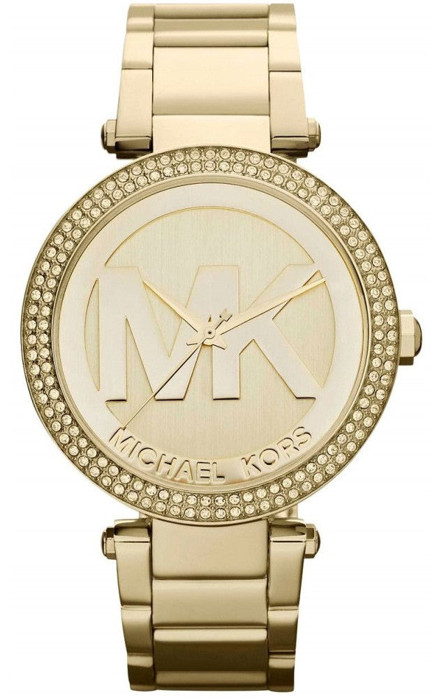  Shop Authentic Michael Kors Parker Diamonds Gold Dial Gold Steel Strap Watch for Women - MK5784 - Luxxuri