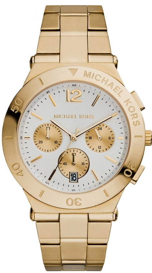  Shop Authentic Michael Kors Wyatt Chronograph White Dial Gold Steel Strap Watch For Women - MK5933 - Luxxuri