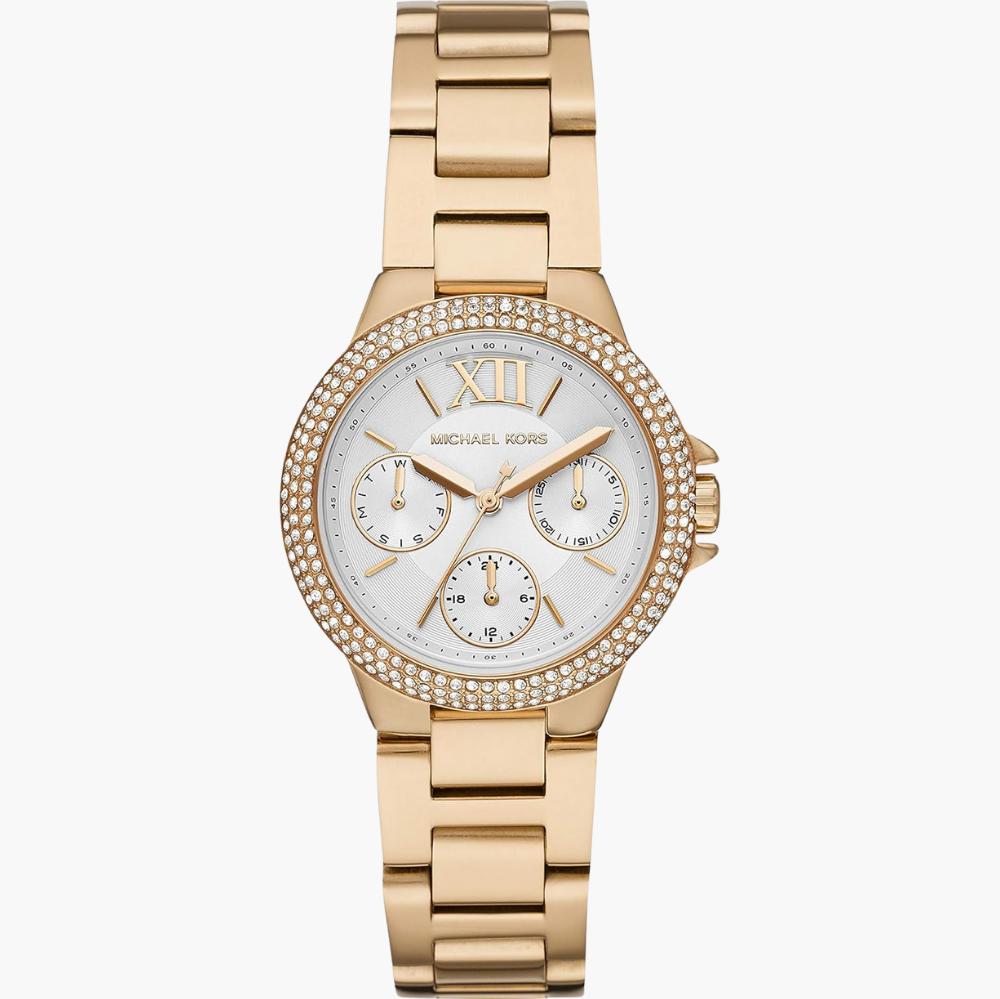  Shop Authentic Michael Kors Mini Camille Chronograph White Dial Rose Gold Steel Strap Watch For Women - MK6844 - Luxxuri