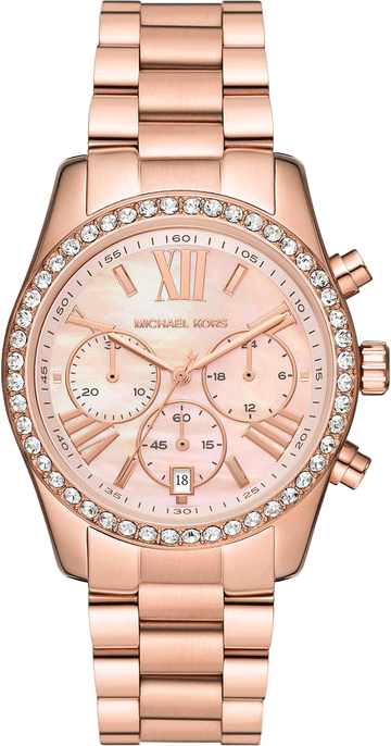  Shop Authentic Michael Kors Lexington Chronograph Rose Gold Dial Rose Gold Steel Strap Watch for Women - MK7242 - Luxxuri