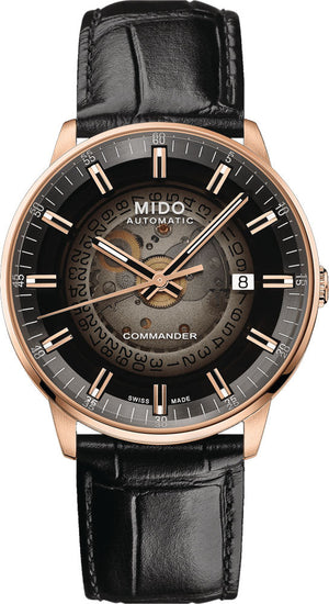  Shop Authentic Mido Commander Automatic Black Dial Black Leather Strap Watch For Men - M021.407.36.411.00 - Luxxuri