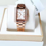  Shop Authentic Michael Kors Emery Three-Hand Crystals Silver Dial Rose Gold Steel Strap Watch for Women - MK4644 - Luxxuri