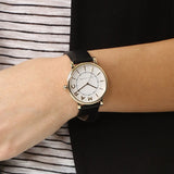  Shop Authentic Marc Jacobs Roxy White Dial Black Leather Strap Watch for Women - MJ1532 - Luxxuri