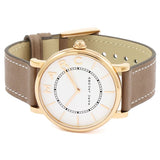  Shop Authentic Marc Jacobs Roxy White Dial Cement Brown Leather Strap Watch for Women - MJ1533 - Luxxuri
