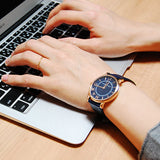  Shop Authentic Marc Jacobs Roxy Navy Blue Dial Blue Leather Strap Watch for Women - MJ1534 - Luxxuri