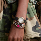  Shop Authentic Marc Jacobs Roxy White Dial Black Leather Strap Watch for Women - MJ1537 - Luxxuri