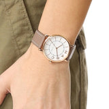  Shop Authentic Marc Jacobs Roxy White Dial Light Brown Leather Strap Watch for Women - MJ1538 - Luxxuri