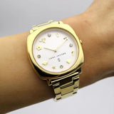  Shop Authentic Marc Jacobs Mandy White Dial Gold Steel Strap Watch for Women - MJ3573 - Luxxuri