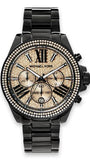  Shop Authentic Michael Kors Wren Chronograph Gold Diamonds Dial Black Steel Strap Watch for Women - MK5879 - Luxxuri