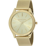 Shop Authentic Michael Kors Slim Runway Champagne Dial Gold Mesh Bracelet Watch for Women - MK3282 - Luxxuri