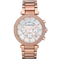  Shop Authentic Michael Kors Parker White Dial with Diamonds Rose Gold Steel Strap Watch for Women - MK5491 - Luxxuri