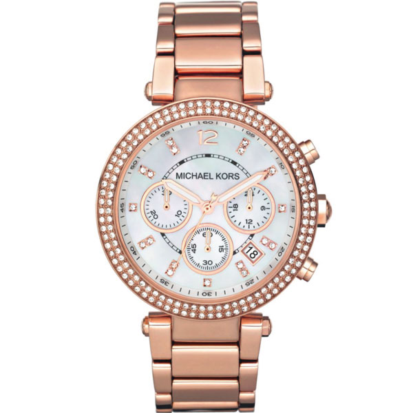  Shop Authentic Michael Kors Parker White Dial with Diamonds Rose Gold Steel Strap Watch for Women - MK5491 - Luxxuri