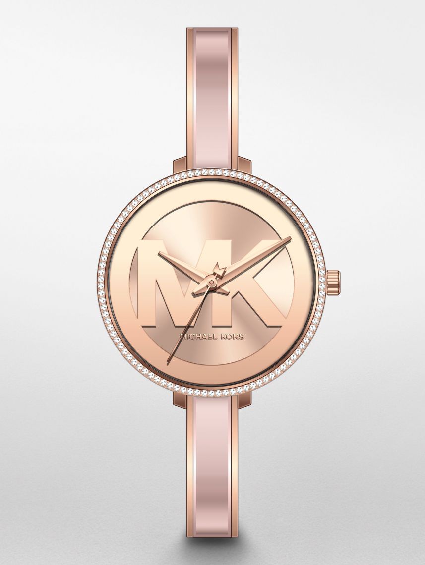  Shop Authentic Michael Kors Jaryn Analog Rose Gold Dial Pink Steel Strap Watch For Women - MK4545 - Luxxuri