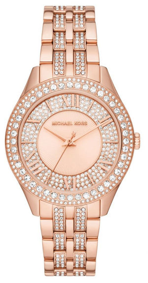  Shop Authentic Michael Kors Harlowe Rose Gold Dial Rose Gold Steel Strap Watch For Women - MK4710 - Luxxuri