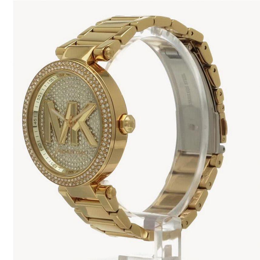  Shop Authentic Michael Kors Parker Analog Crystals Gold Dial Gold Steel Strap Watch For Women - MK7283 - Luxxuri
