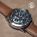  Shop Authentic Michael Kors Ryker Chronograph Analog Blue Dial Brown Leather Strap Watch For Men - MK8518 - Luxxuri