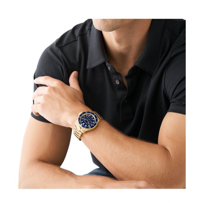  Shop Authentic Michael Kors Everest Chronograph Blue Dial Two Tone Steel Strap Watch For Men - MK8978 - Luxxuri