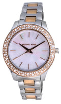  Shop Authentic Michael Kors Liliane Quartz Mother of Pearl White Dial Two Tone Steel Strap Watch For Women - MK1048 - Luxxuri