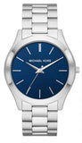  Shop Authentic Michael Kors Slim Runway Analog Blue Dial Silver Steel Strap Watch for Men - MK1060 - Luxxuri