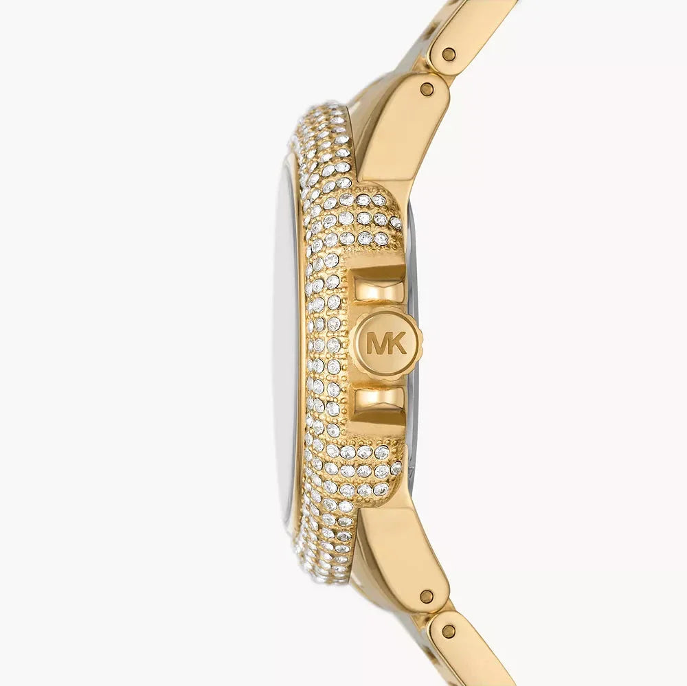  Shop Authentic Michael Kors Camille Three-Hand Crystals Gold Dial Gold Steel Strap Watch for Women - MK1067 - Luxxuri