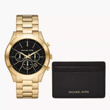  Shop Authentic Michael Kors Slim Runway Chronograph Black Dial Gold Steel Strap Watch For Men - MK1076 - Luxxuri