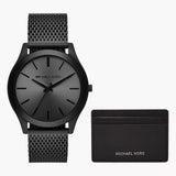  Shop Authentic Michael Kors Runway Three-Hand Black Dial Black Mesh Strap Watch for Men - MK1085 - Luxxuri