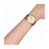 Shop Authentic Michael Kors Runway Gold Dial Brown Leather Strap Watch For Women - MK2256 - Luxxuri