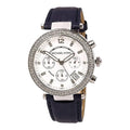  Shop Authentic Michael Kors Parker White Dial Navy Blue Leather Strap Watch for Women - MK2293 - Luxxuri