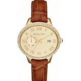  Shop Authentic Michael Kors Whitley Quartz Gold Dial Brown Leather Strap Watch For Women - MK2428 - Luxxuri