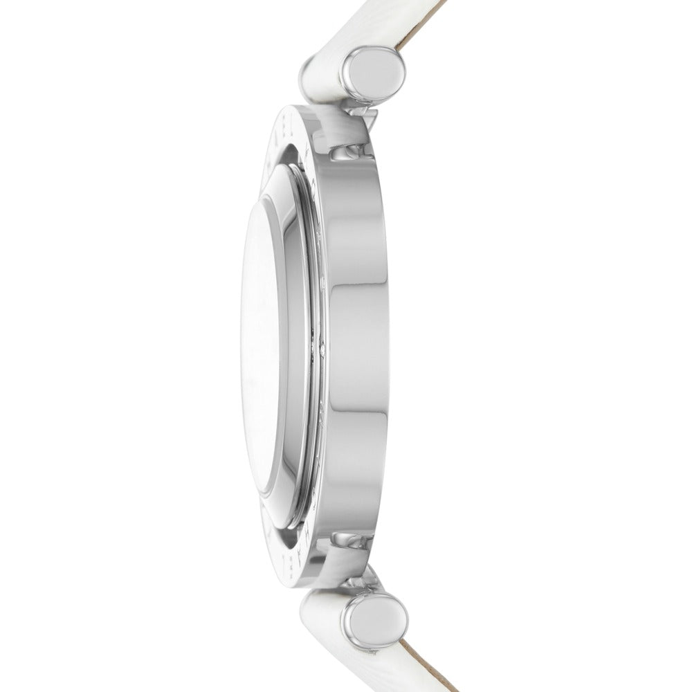  Shop Authentic Michael Kors Averi Silver Dial White Leather Strap Watch for Women - MK2524 - Luxxuri