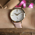  Shop Authentic Michael Kors Portia Quartz White Dial Pink Leather Strap Watch For Women - MK2659 - Luxxuri