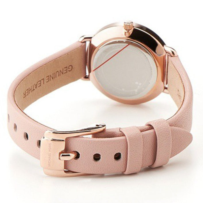  Shop Authentic Michael Kors Petite Portia Silver Dial Pink Rubber Strap Watch For Women - MK2735 - Luxxuri