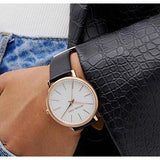  Shop Authentic Michael Kors Pyper Quartz White Dial Black Leather Strap Watch For Women - MK2834 - Luxxuri