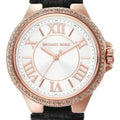  Shop Authentic Michael Kors Camille Three-Hand Crystals White Dial Black Leather Strap Watch for Women - MK2962 - Luxxuri