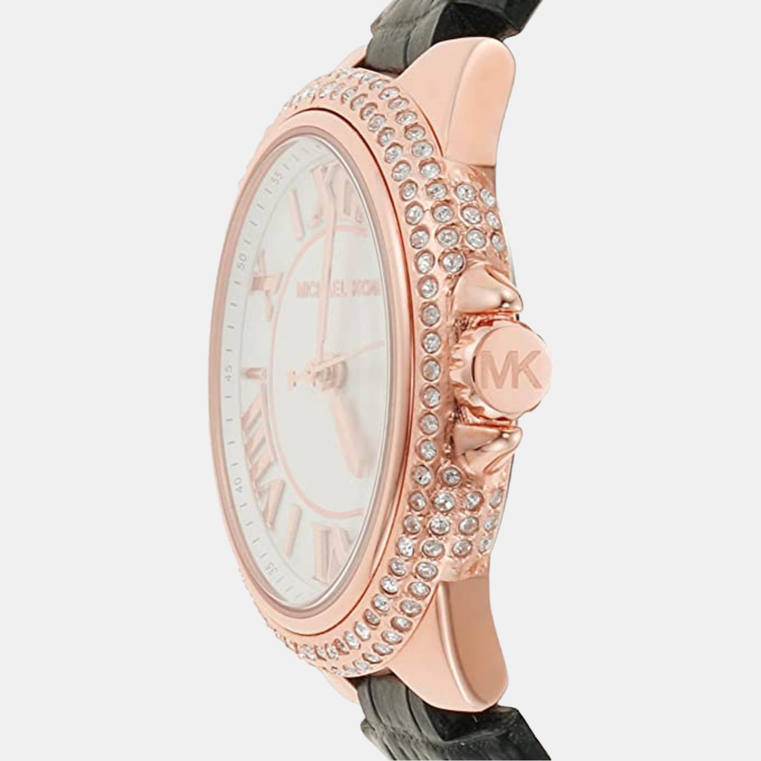  Shop Authentic Michael Kors Camille Three-Hand Crystals White Dial Black Leather Strap Watch for Women - MK2962 - Luxxuri