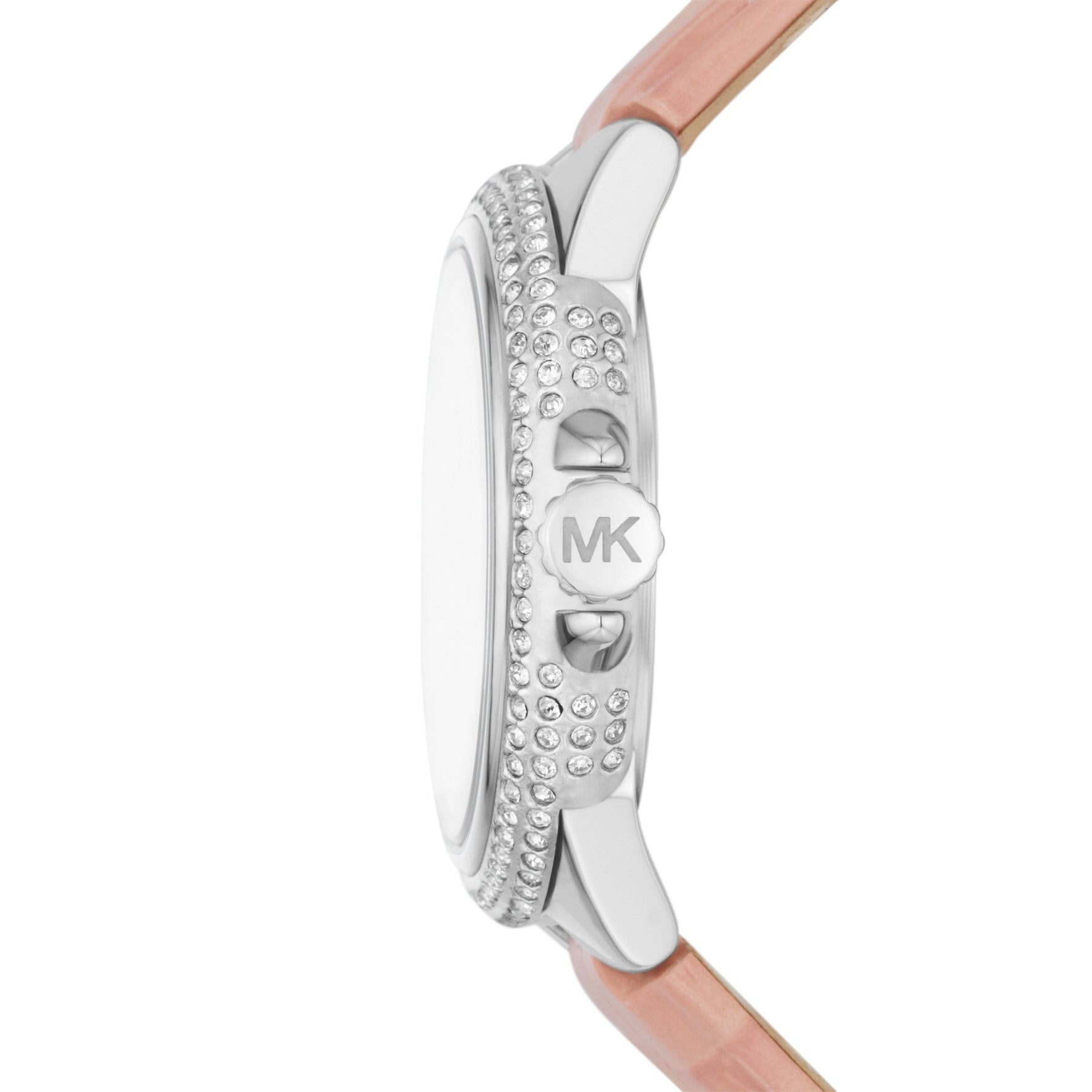  Shop Authentic Michael Kors Camille Three-Hand Crystals White Dial Pink Leather Strap Watch for Women - MK2963 - Luxxuri