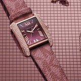  Shop Authentic Michael Kors Emery Quartz Diamonds Red Dial Pink Leather Strap Watch For Women - MK2966 - Luxxuri
