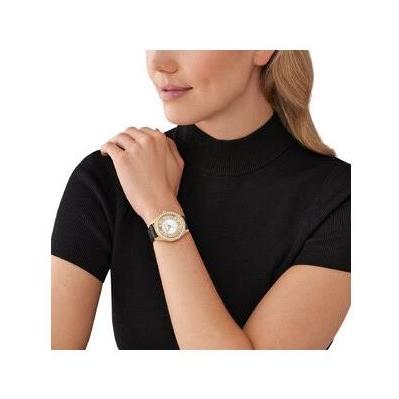 Shop Authentic Michael Kors Harlowe Analog White Dial Black Leather Strap Watch For Women - MK2988 - Luxxuri