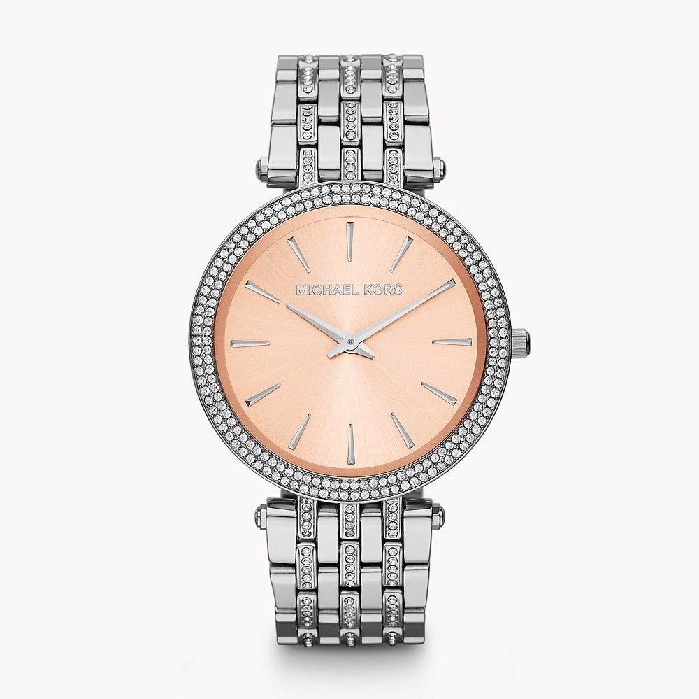  Shop Authentic Michael Kors Darci Orange Dial Silver Stainless Steel Strap Watch for Women - MK3218 - Luxxuri