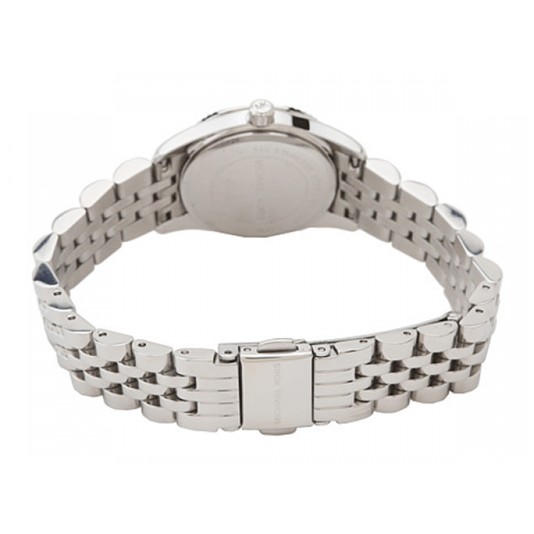 Michael Kors Lexington Quartz White Dial Silver Steel Strap Watch For Women - MK3228