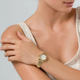  Shop Authentic Michael Kors Lexington Quartz Silver Dial Gold Steel Strap Watch For Women - MK3229 - Luxxuri