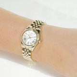  Shop Authentic Michael Kors Lexington Quartz Silver Dial Gold Steel Strap Watch For Women - MK3229 - Luxxuri