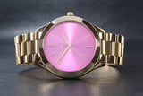  Shop Authentic Michael Kors Slim Runway Pink Dial Rose Gold Steel Strap Watch for Women - MK3264 - Luxxuri