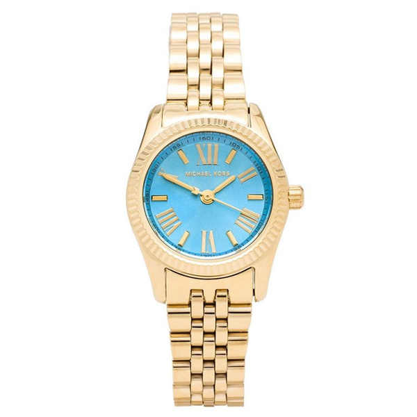  Shop Authentic Michael Kors Lexington Quartz Blue Dial Gold Steel Strap Watch For Women - MK3271 - Luxxuri